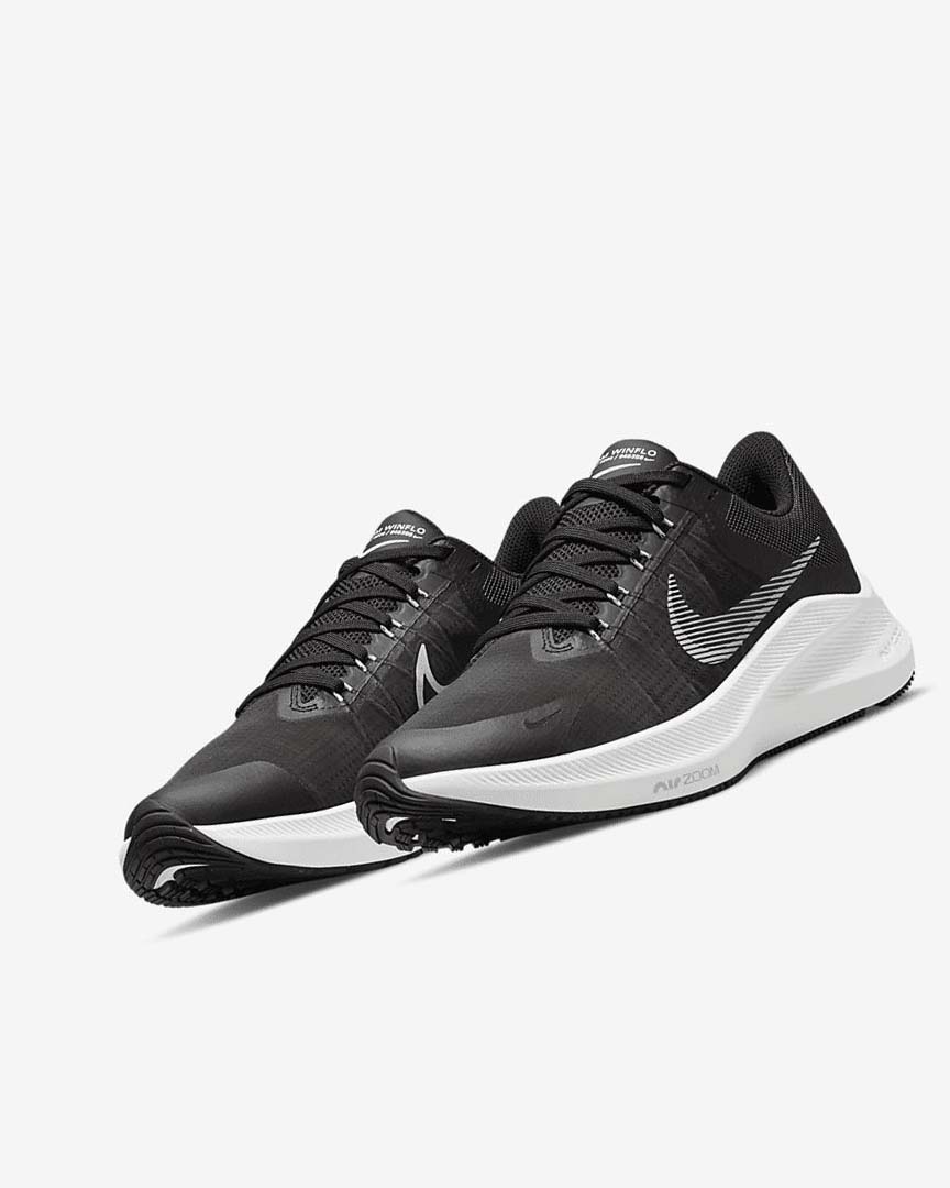 Black / Dark Grey / Light Grey / White Nike Winflo 8 Women's Running Shoes | CA_5421