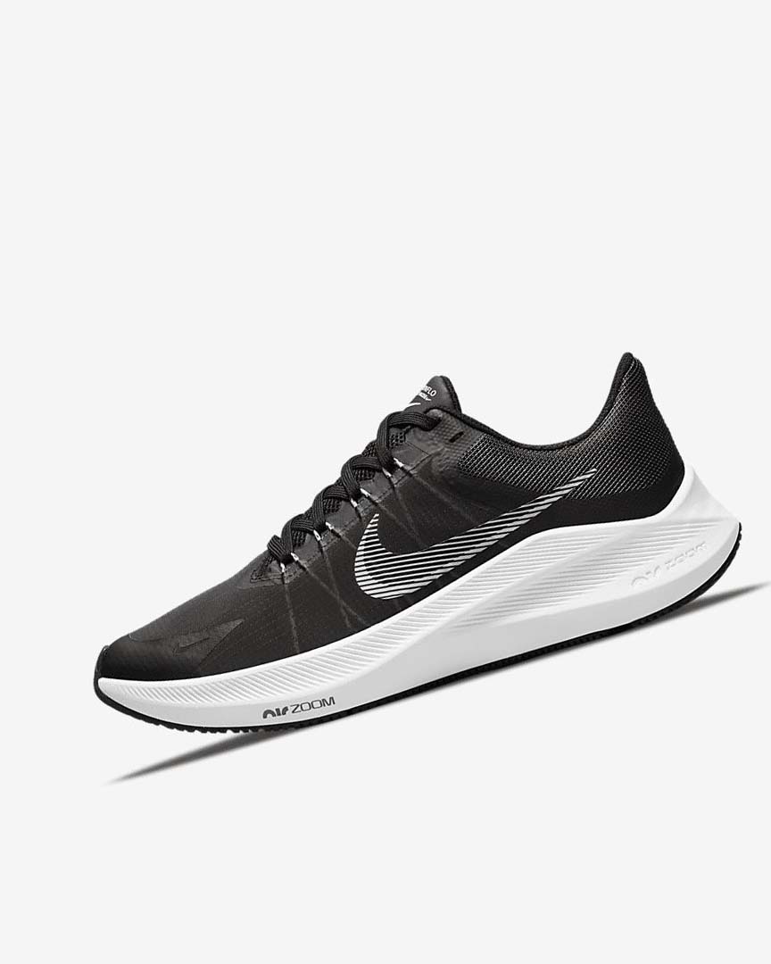 Black / Dark Grey / Light Grey / White Nike Winflo 8 Women\'s Running Shoes | CA_5421