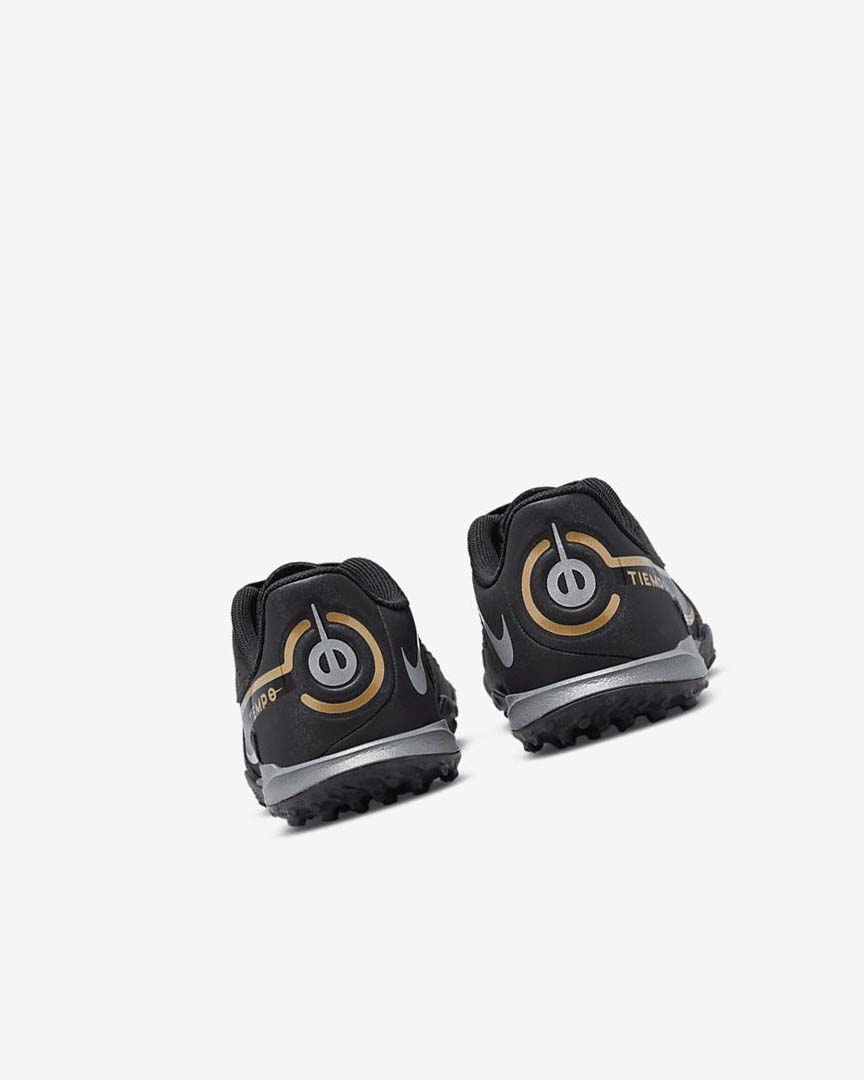 Black / Dark Grey / Metal Gold / Black Nike Jr. Tiempo Legend 9 Academy TF Boys' Soccer Shoes | CA_2801
