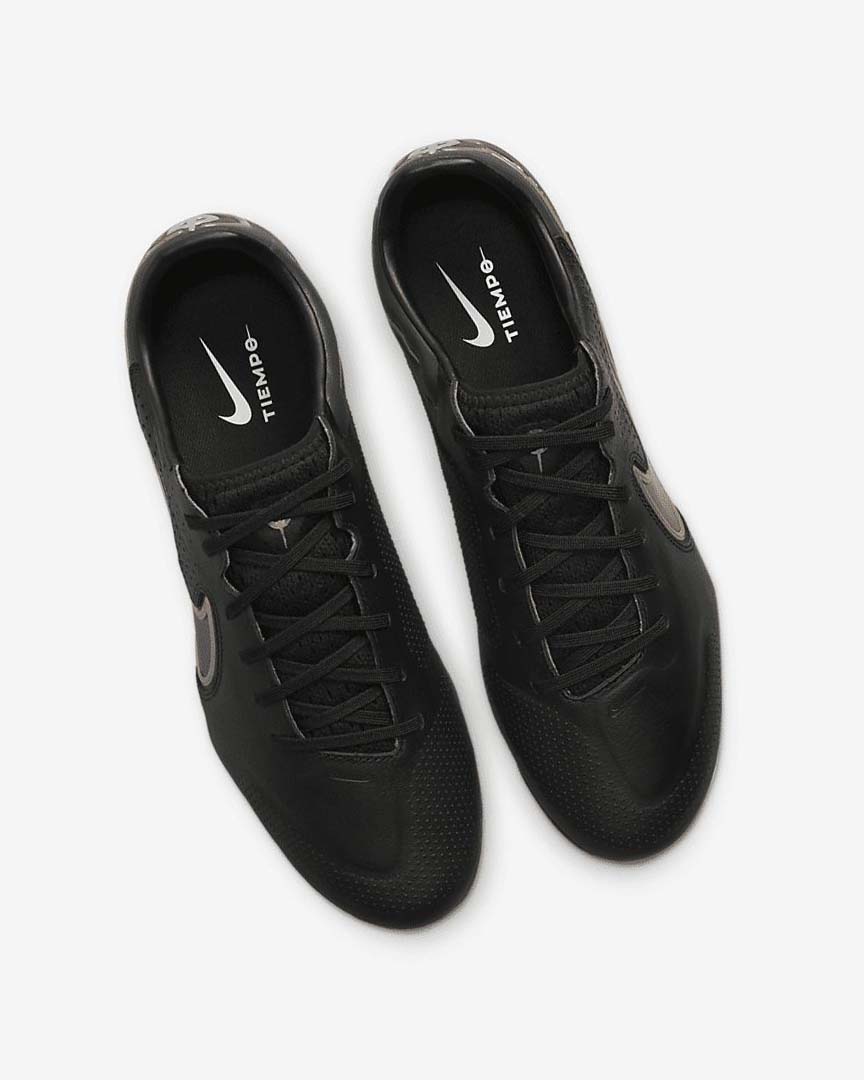 Black / Dark Grey / Metal Gold / Metal Dark Grey Nike Tiempo Legend 9 Pro FG Women's Soccer Cleats | CA_2427