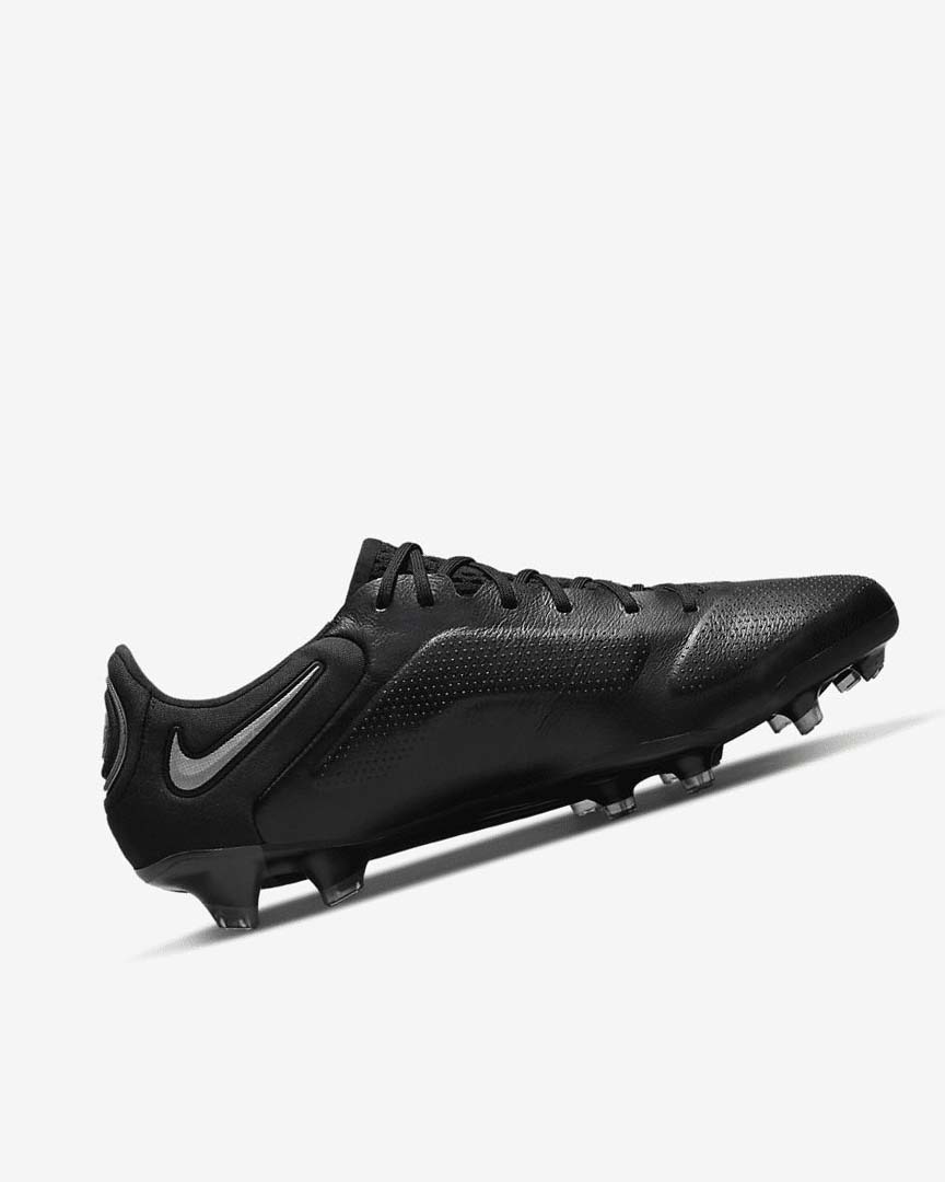 Black / Dark Grey / Metal Gold / Metal Dark Grey Nike Tiempo Legend 9 Elite FG Women's Soccer Cleats | CA_5372