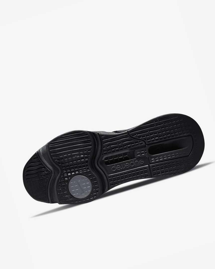 Black / Dark Grey Nike Air Zoom SuperRep 3 Men's Training Shoes | CA_2615