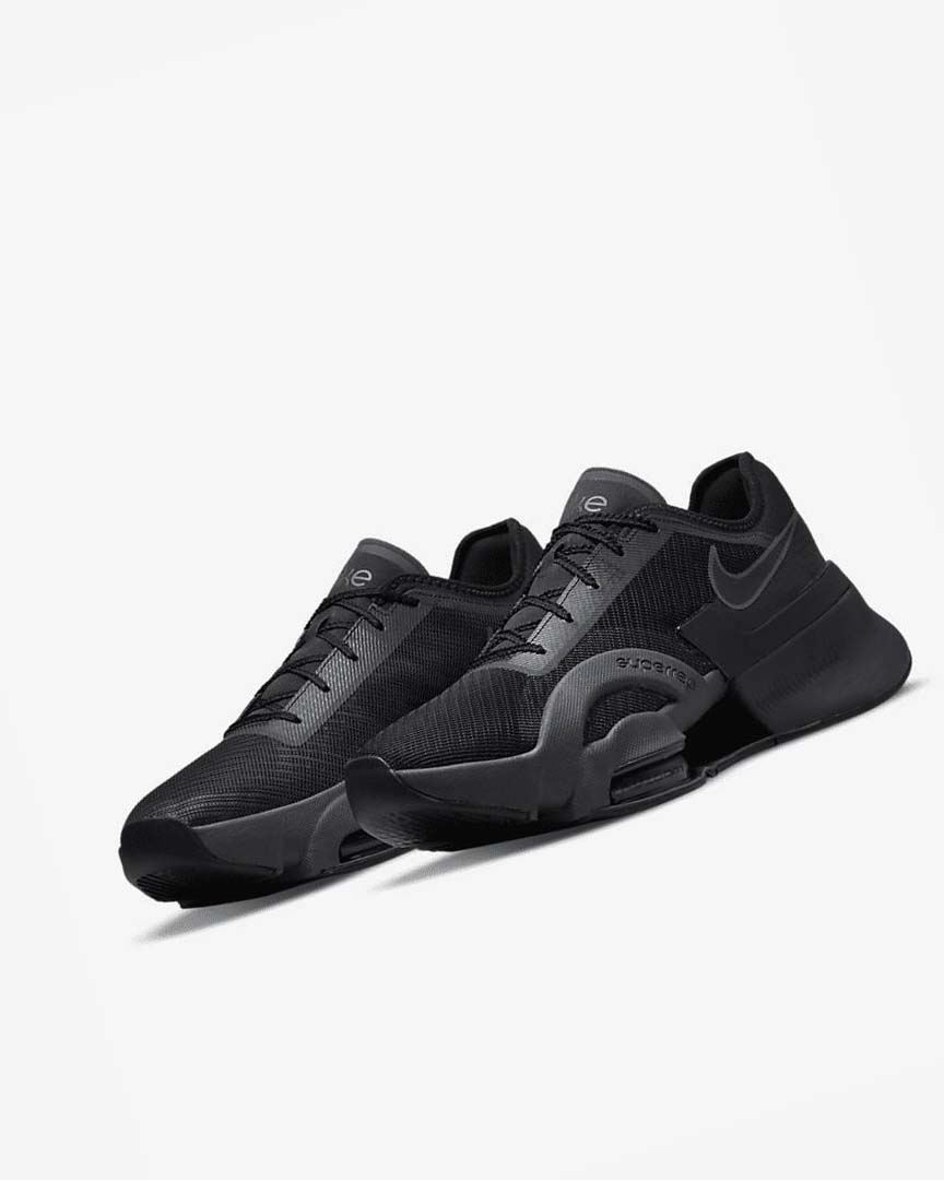 Black / Dark Grey Nike Air Zoom SuperRep 3 Men's Training Shoes | CA_2615