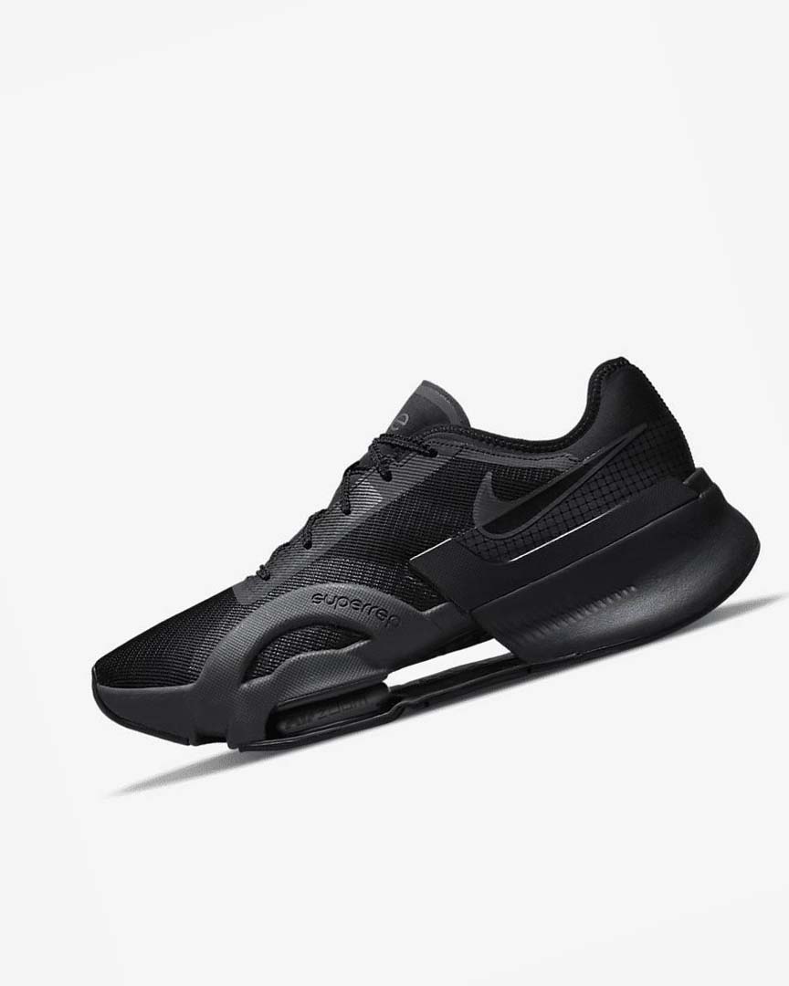Black / Dark Grey Nike Air Zoom SuperRep 3 Men\'s Training Shoes | CA_2615