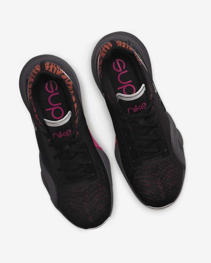 Black / Dark Grey Nike Air Zoom SuperRep 3 Women's Training Shoes | CA_2780