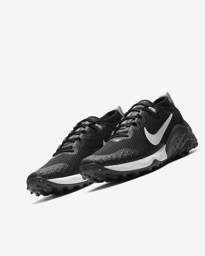 Black / Dark Grey / Platinum Nike Wildhorse 7 Women's Trail Running Shoes | CA_3208