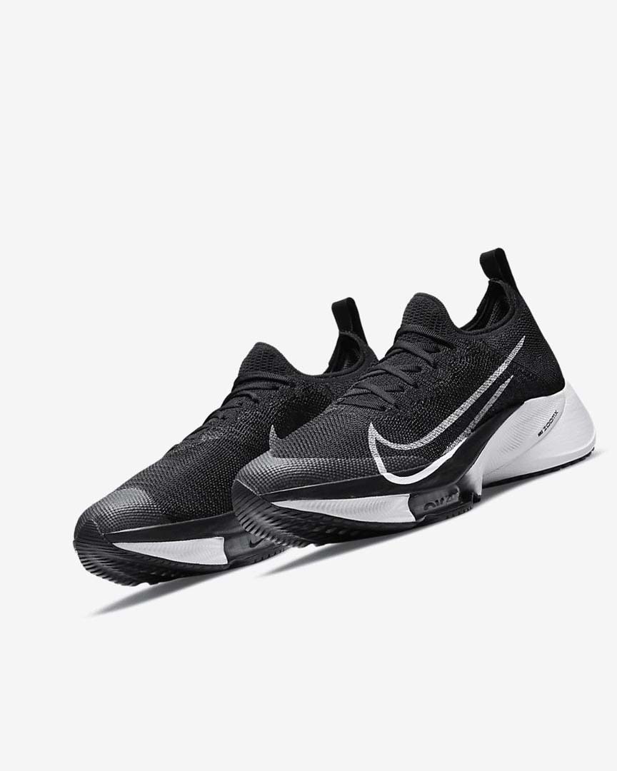 Black / Dark Grey / Platinum / White Nike Air Zoom Tempo NEXT% Women's Running Shoes | CA_5181