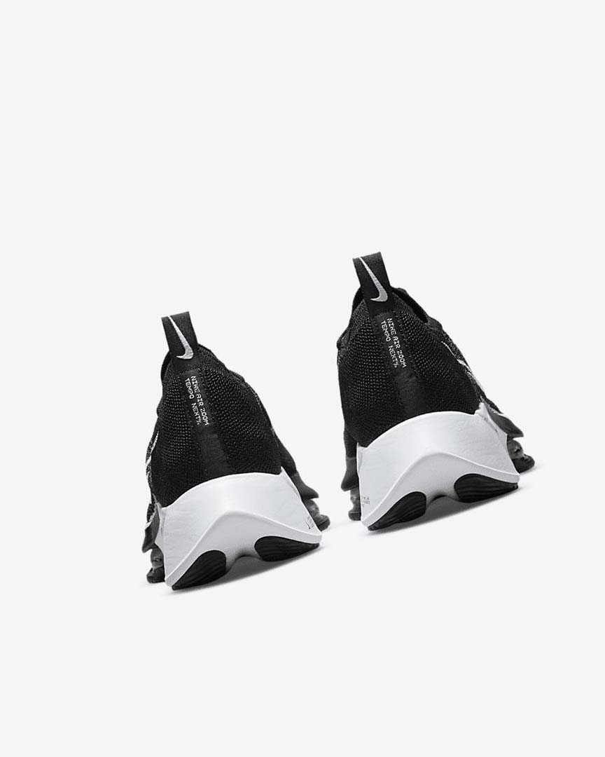 Black / Dark Grey / Platinum / White Nike Air Zoom Tempo NEXT% Women's Running Shoes | CA_5181