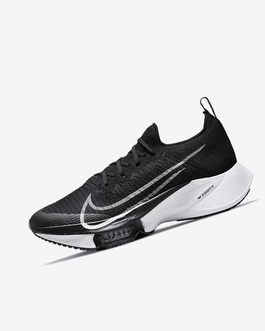 Black / Dark Grey / Platinum / White Nike Air Zoom Tempo NEXT% Women\'s Running Shoes | CA_5181
