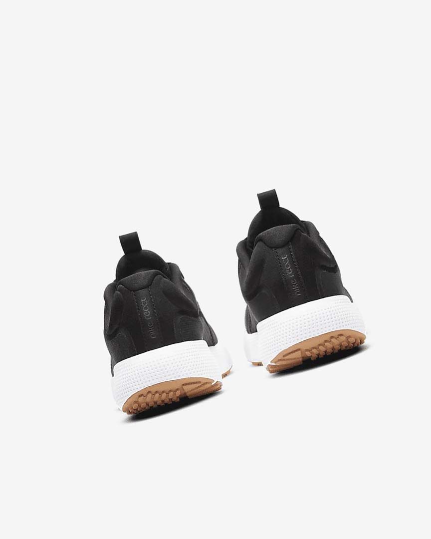Black / Dark Grey / White / Black Nike React Escape Run Women's Running Shoes | CA_3060