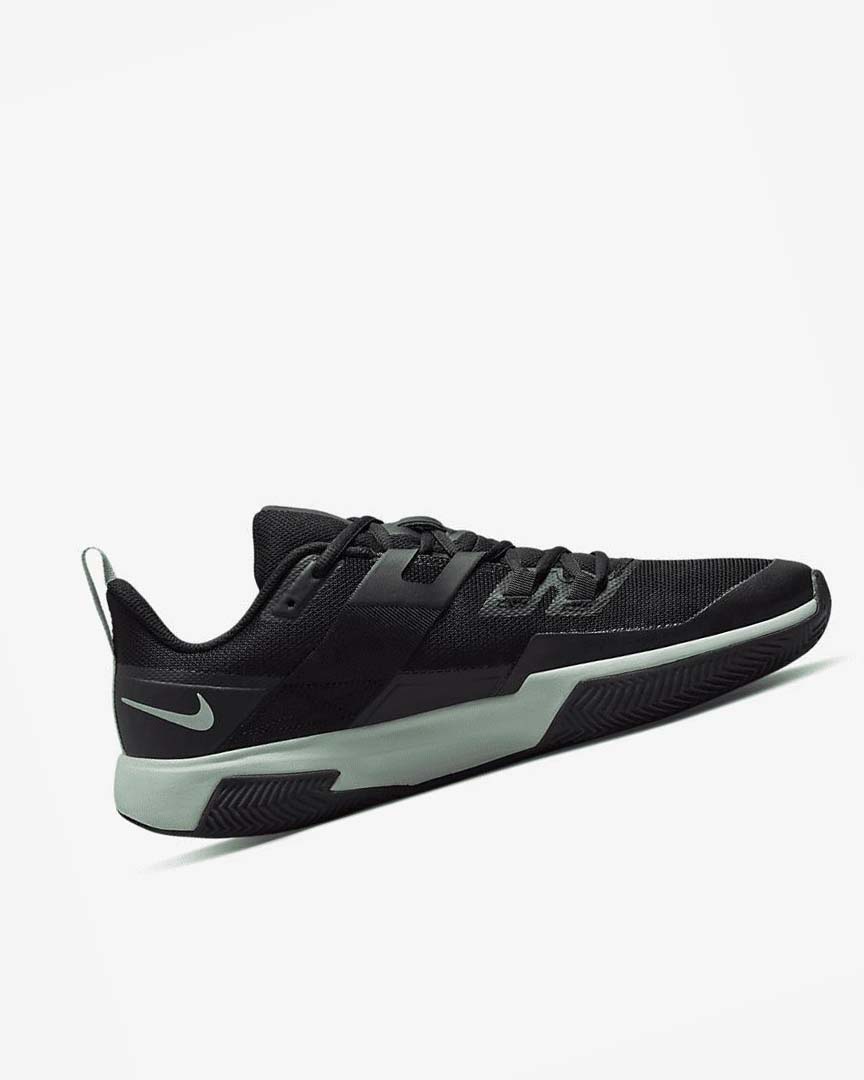 Black / Dark Grey / White / Mint Nike Court Vapor Lite Men's Tennis Shoes | CA_2506