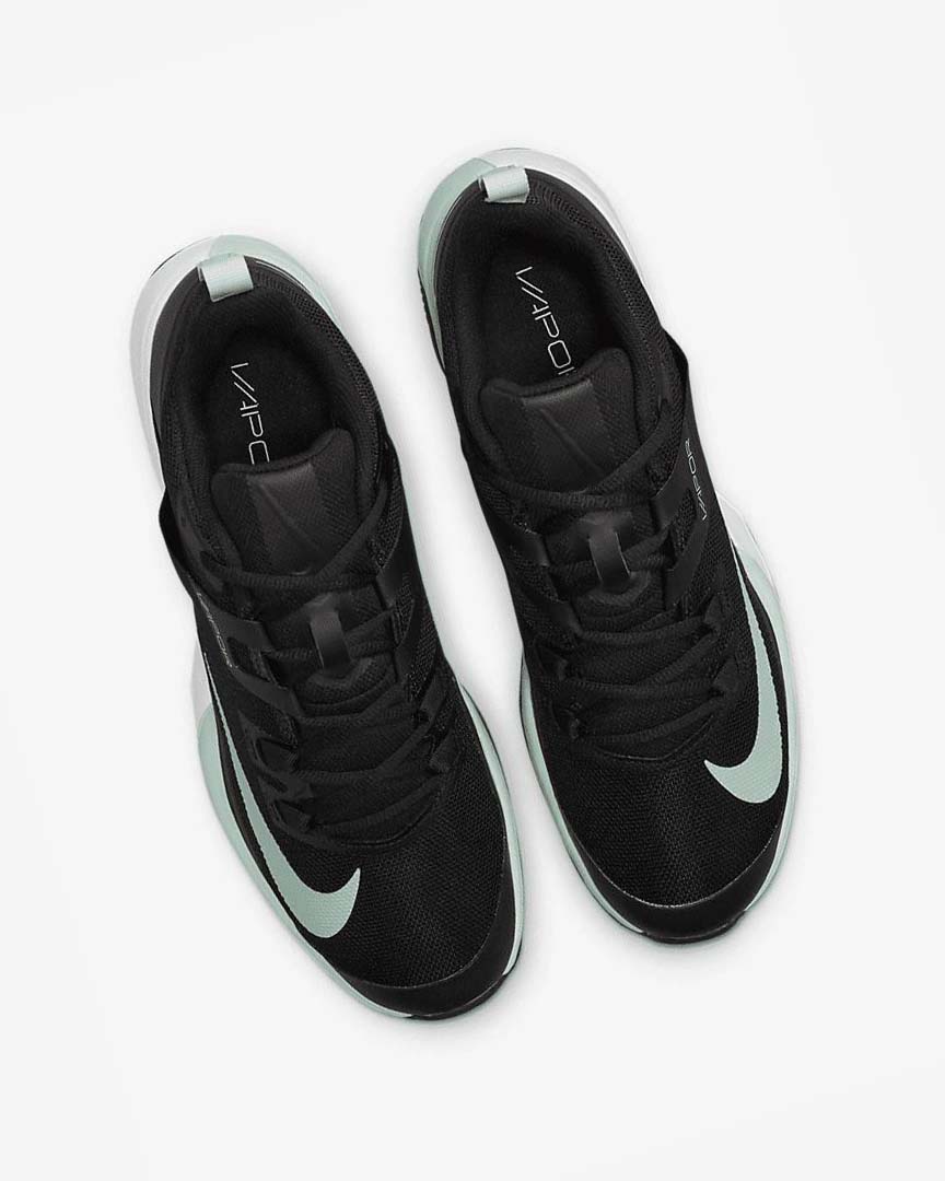 Black / Dark Grey / White / Mint Nike Court Vapor Lite Men's Tennis Shoes | CA_2506
