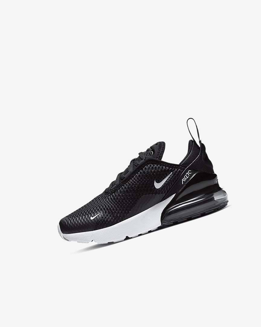 Black / Dark Grey / White Nike Air Max 270 Boys\' Casual Shoes | CA_3046