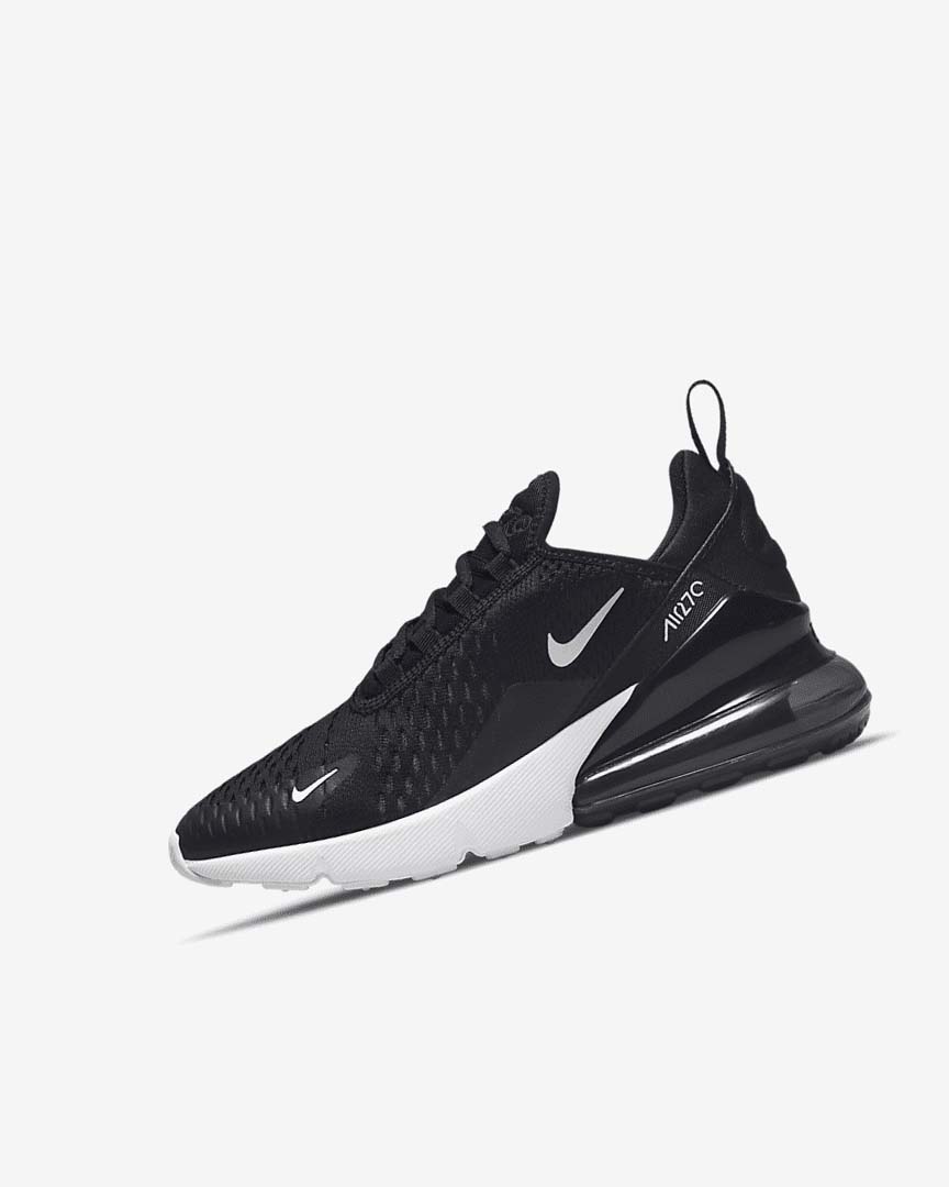 Black / Dark Grey / White Nike Air Max 270 Boys\' Casual Shoes | CA_4524