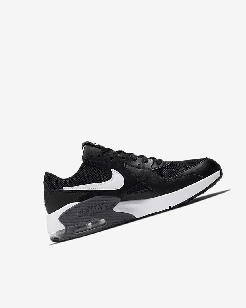 Black / Dark Grey / White Nike Air Max Excee Girls' Sneakers | CA_5536