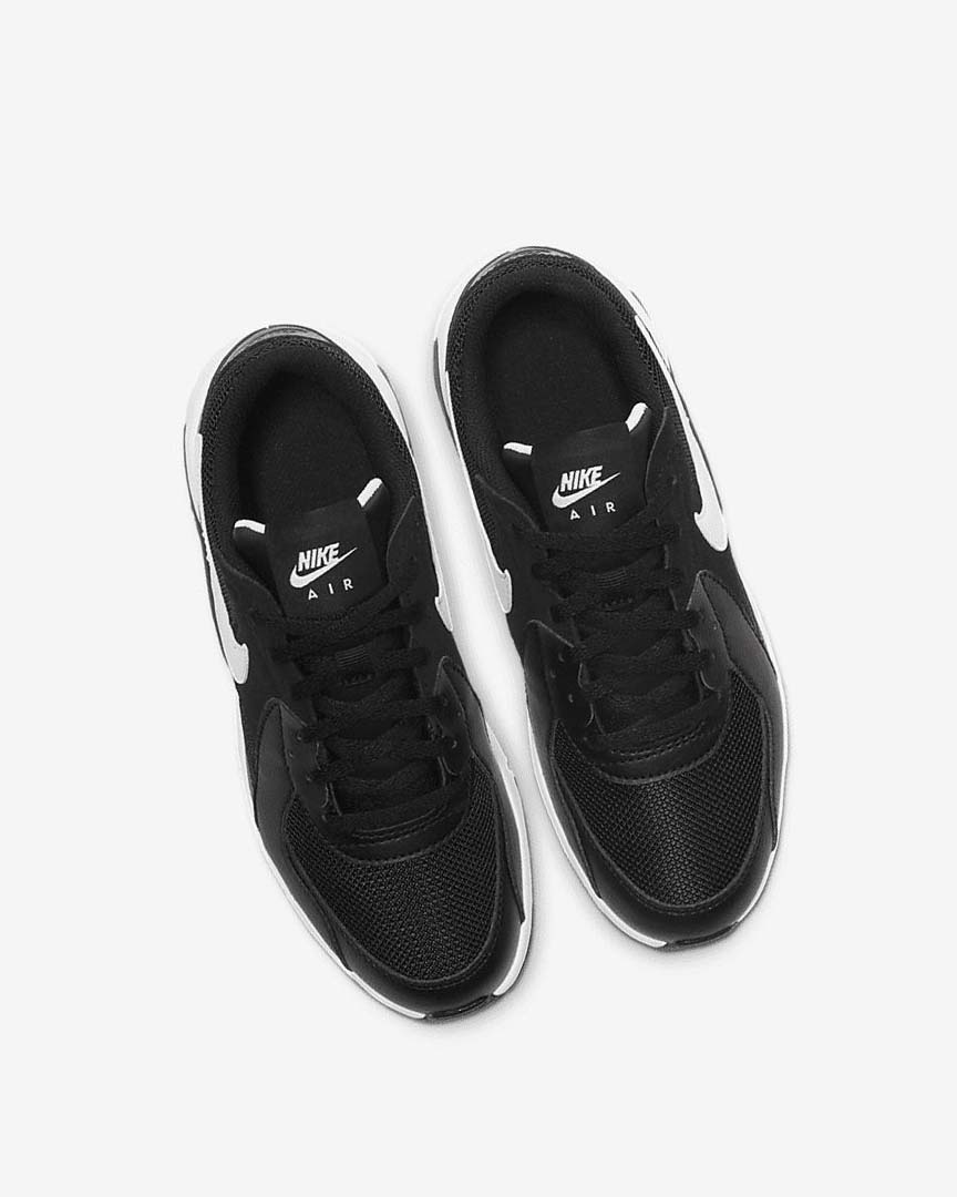 Black / Dark Grey / White Nike Air Max Excee Girls' Sneakers | CA_5536