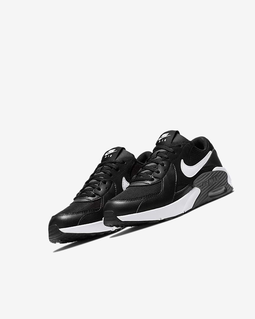 Black / Dark Grey / White Nike Air Max Excee Girls' Sneakers | CA_5536