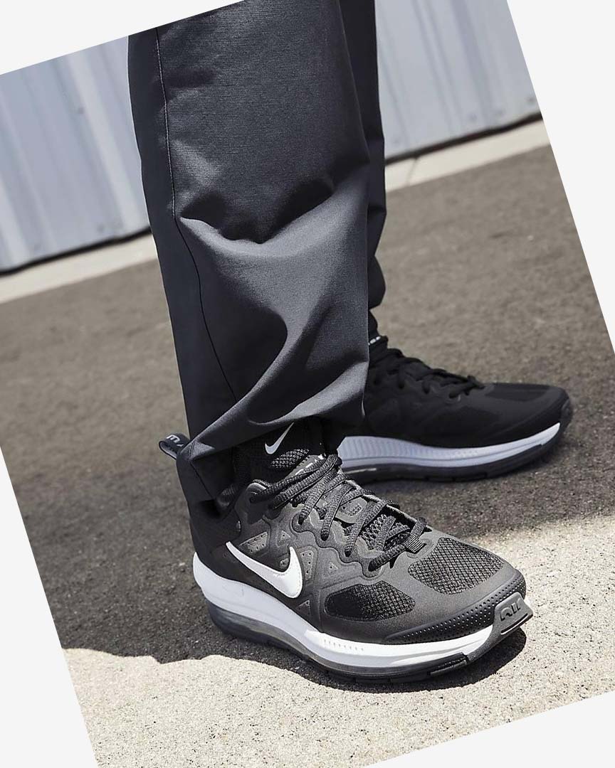 Black / Dark Grey / White Nike Air Max Genome Men's Casual Shoes | CA_2803