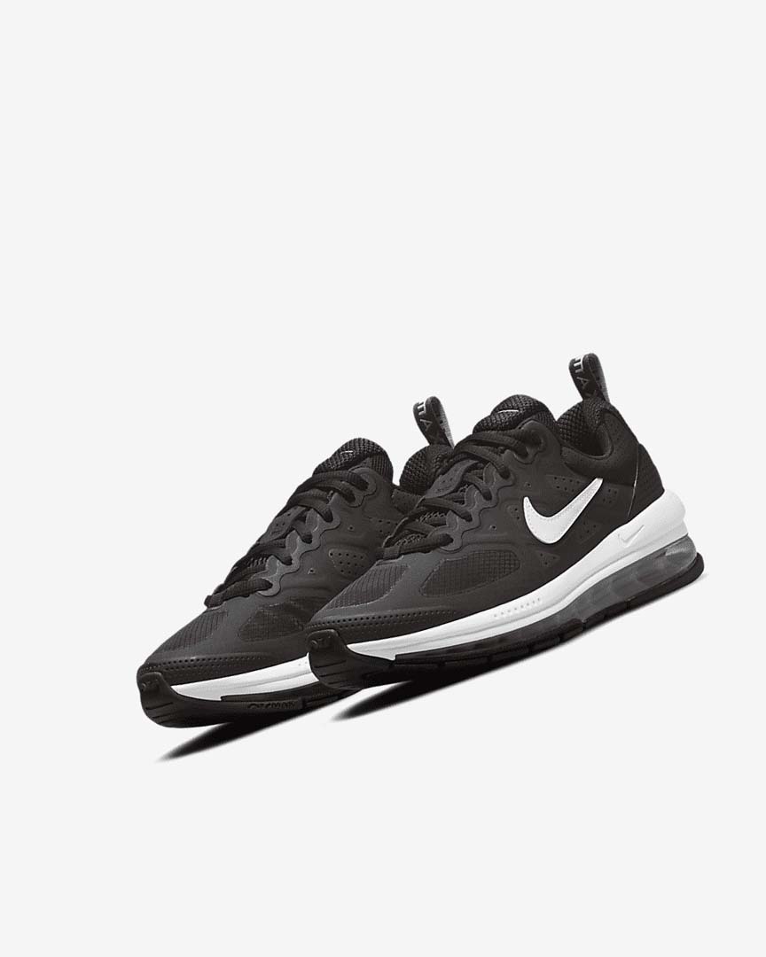 Black / Dark Grey / White Nike Air Max Genome Girls' Casual Shoes | CA_5093