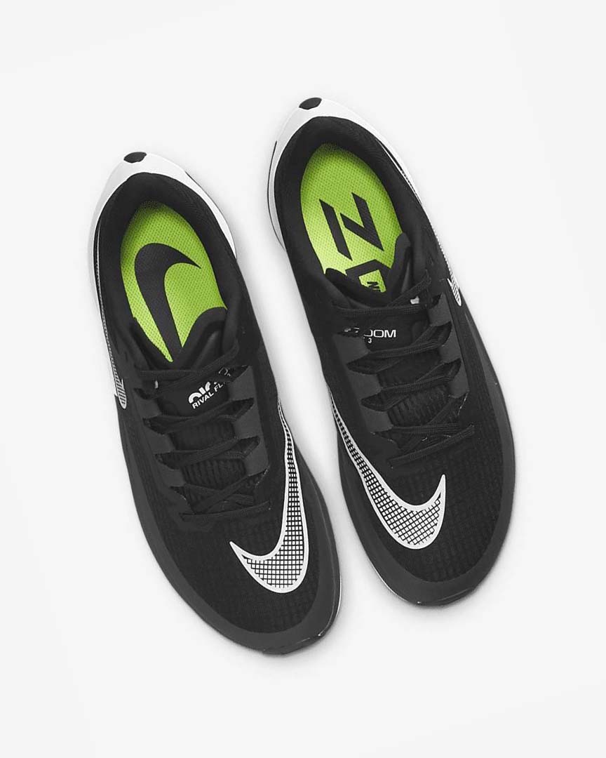Black / Dark Grey / White Nike Air Zoom Rival Fly 3 Men's Running Shoes | CA_2296