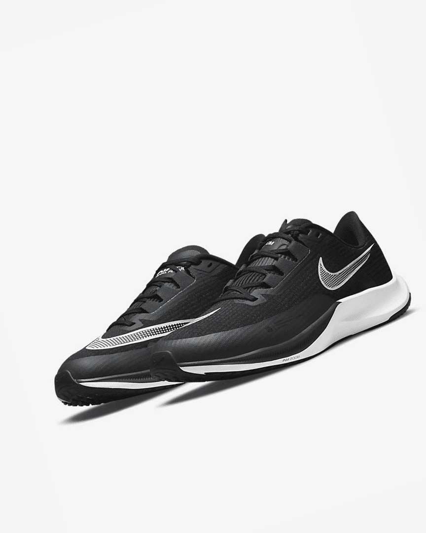 Black / Dark Grey / White Nike Air Zoom Rival Fly 3 Men's Running Shoes | CA_2296