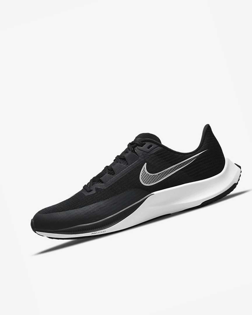 Black / Dark Grey / White Nike Air Zoom Rival Fly 3 Men\'s Running Shoes | CA_2296