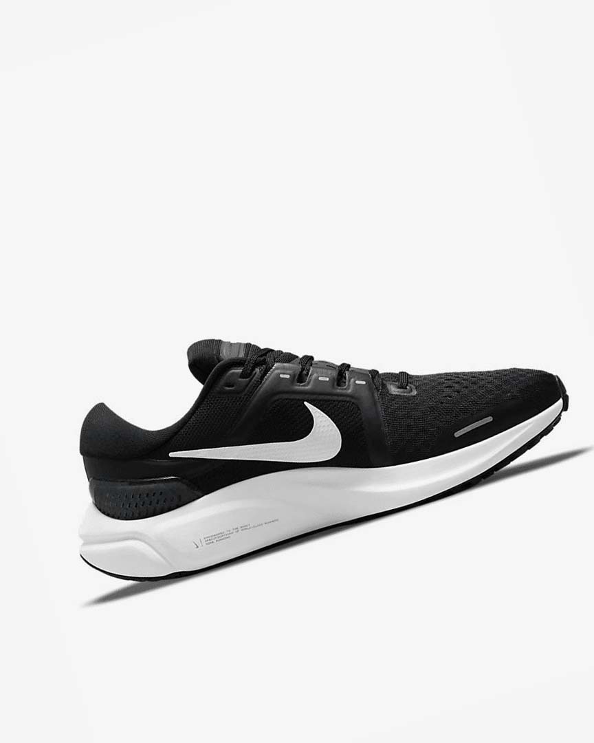 Black / Dark Grey / White Nike Air Zoom Vomero 16 Men's Running Shoes | CA_2658
