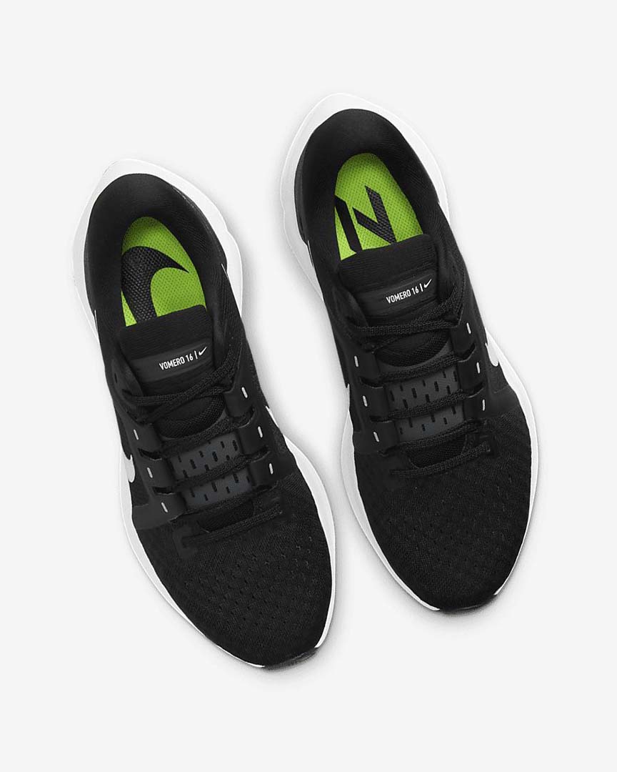 Black / Dark Grey / White Nike Air Zoom Vomero 16 Women's Running Shoes | CA_3270