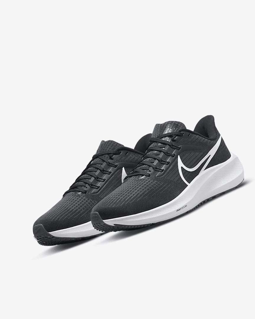 Black / Dark Grey / White Nike Air Zoom Pegasus 39 Women's Running Shoes | CA_4748