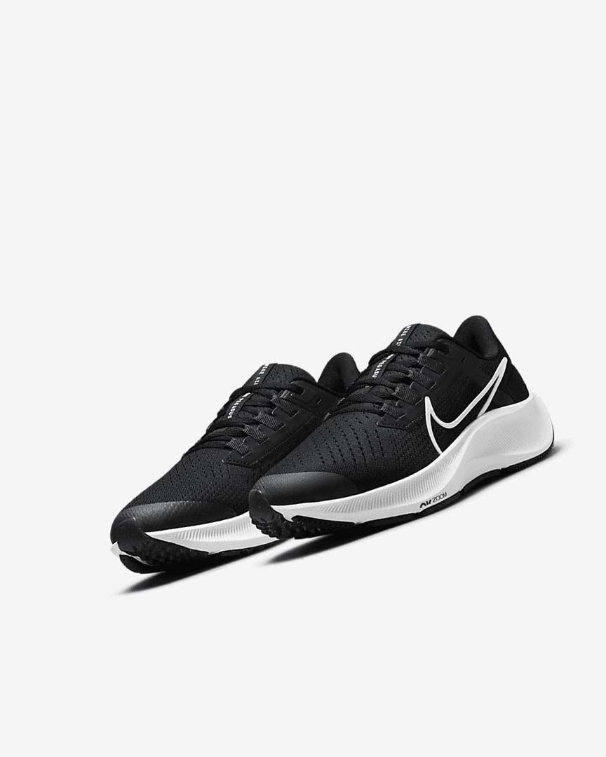 Black / Dark Grey / White Nike Air Zoom Pegasus 38 Boys' Running Shoes | CA_5091