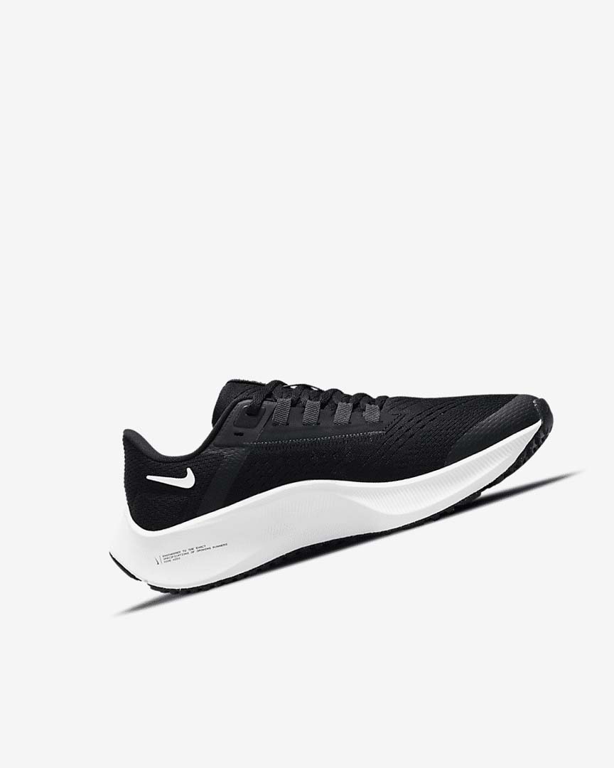 Black / Dark Grey / White Nike Air Zoom Pegasus 38 Girls' Running Shoes | CA_5200