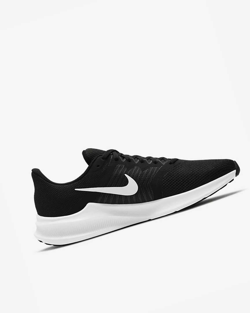 Black / Dark Grey / White Nike Downshifter 11 Men's Running Shoes | CA_3286