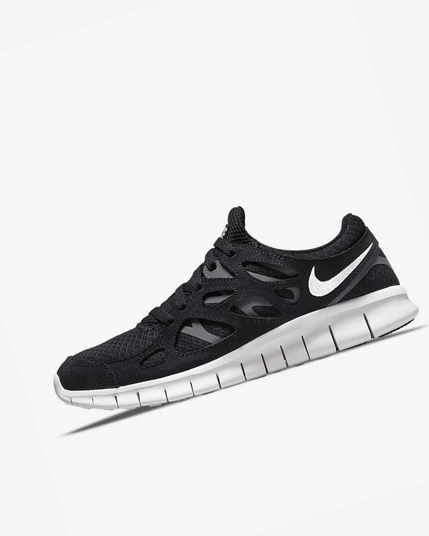 Black / Dark Grey / White Nike Free Run 2 Men\'s Running Shoes | CA_4789