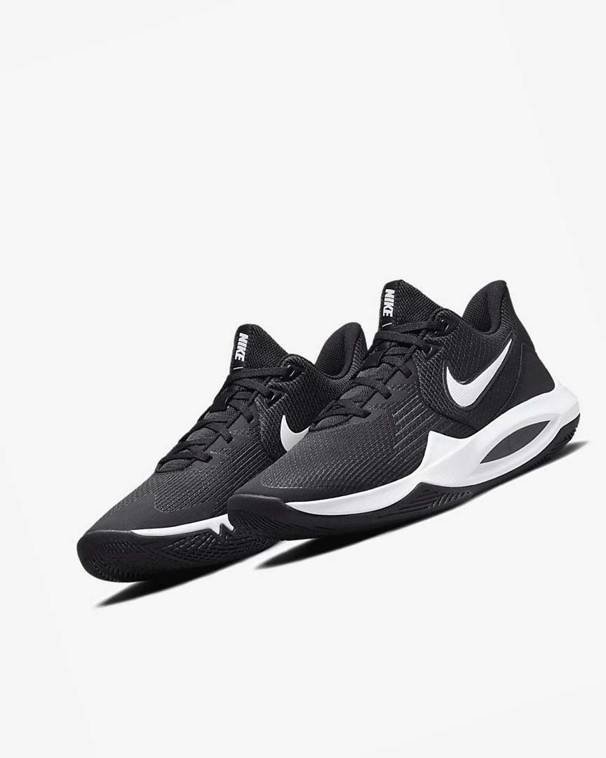 Black / Dark Grey / White Nike Precision 5 Men's Basketball Shoes | CA_5171