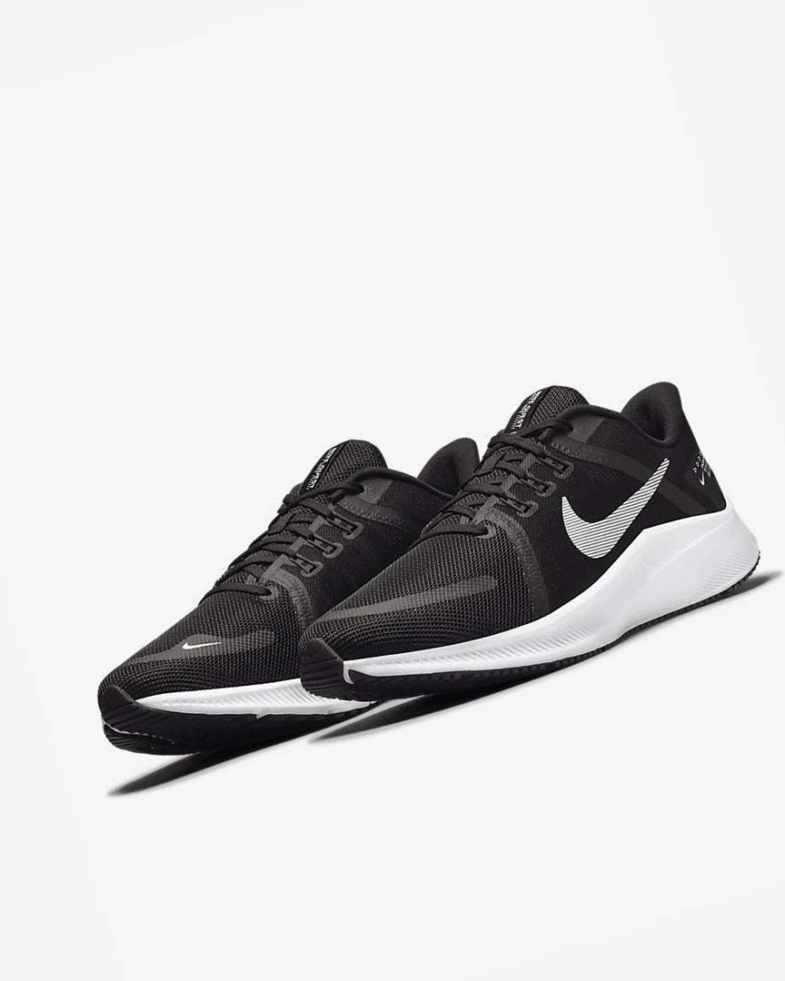 Black / Dark Grey / White Nike Quest 4 Men's Running Shoes | CA_5202