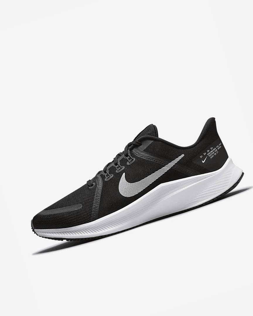 Black / Dark Grey / White Nike Quest 4 Men\'s Running Shoes | CA_5202
