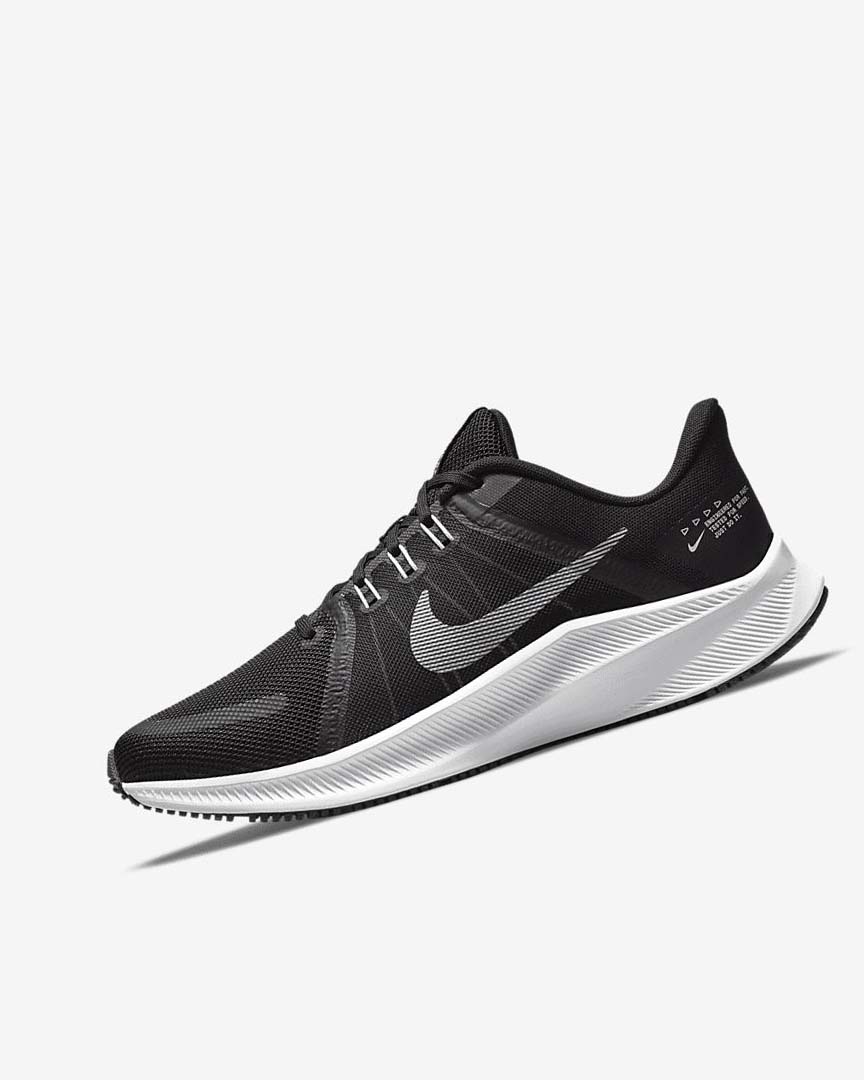 Black / Dark Grey / White Nike Quest 4 Women\'s Running Shoes | CA_5541