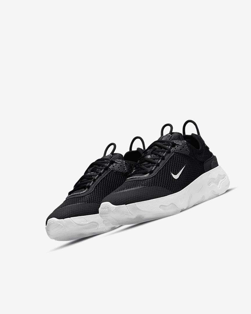 Black / Dark Grey / White Nike React Live Girls' Sneakers | CA_2283