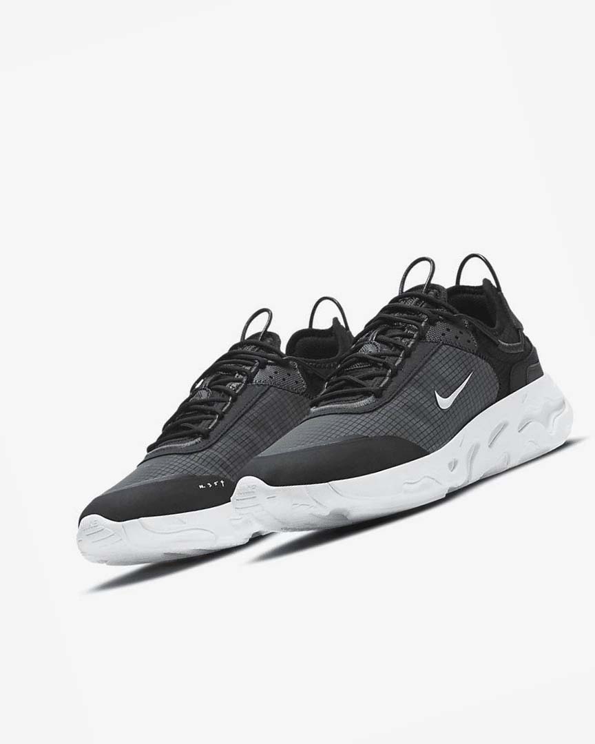 Black / Dark Grey / White Nike React Live Men's Sneakers | CA_5282