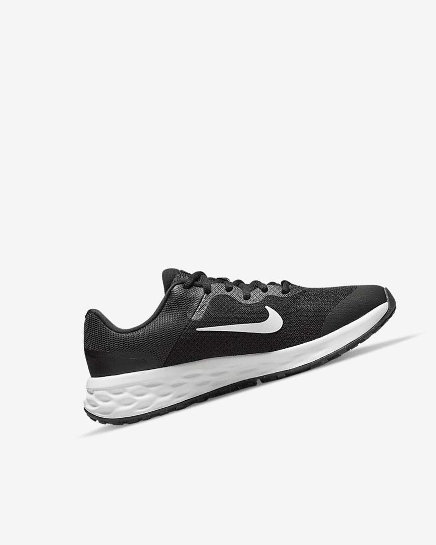 Black / Dark Grey / White Nike Revolution 6 Boys' Running Shoes | CA_3088