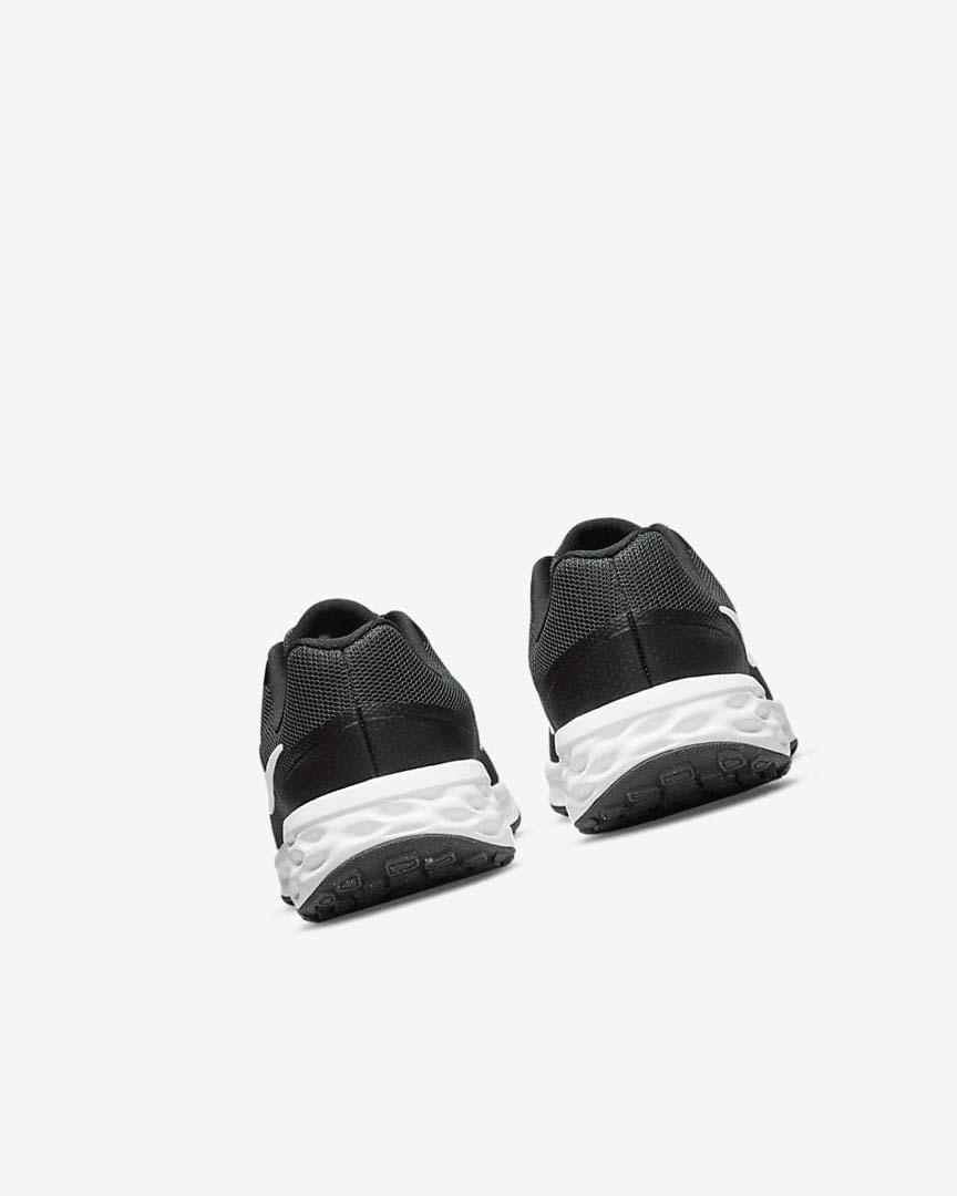 Black / Dark Grey / White Nike Revolution 6 Boys' Running Shoes | CA_3088