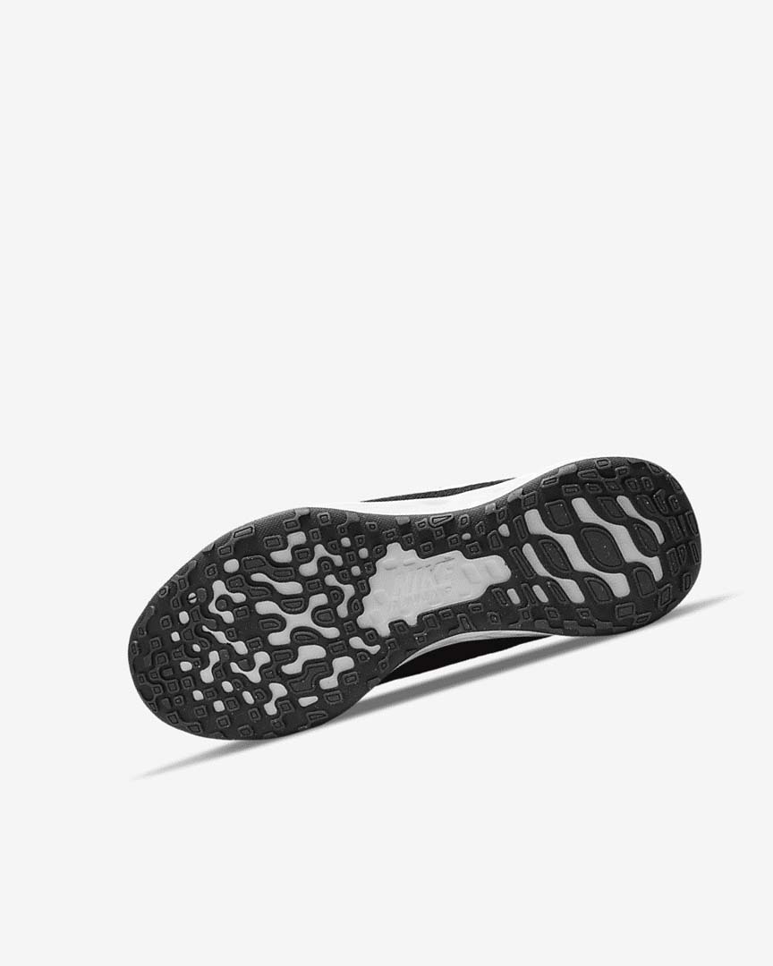 Black / Dark Grey / White Nike Revolution 6 Girls' Running Shoes | CA_3159