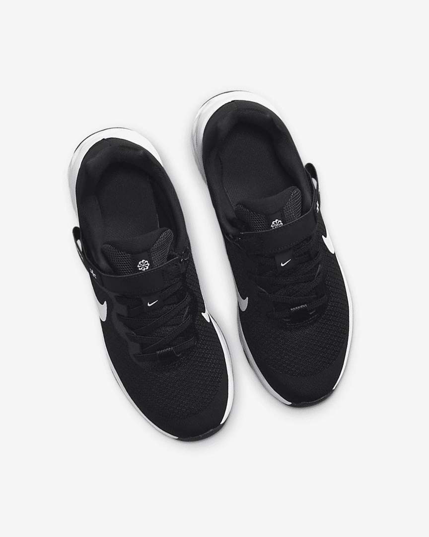 Black / Dark Grey / White Nike Revolution 6 FlyEase Boys' Running Shoes | CA_4678