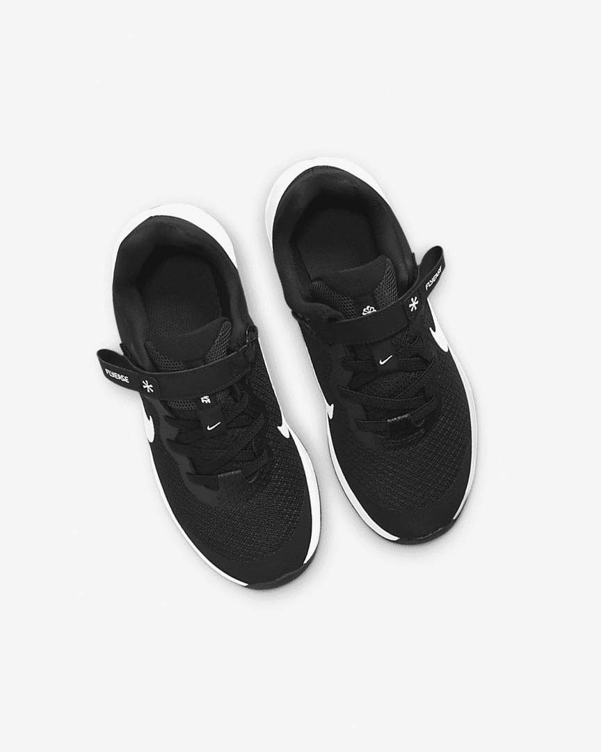 Black / Dark Grey / White Nike Revolution 6 FlyEase Boys' Shoes | CA_4739