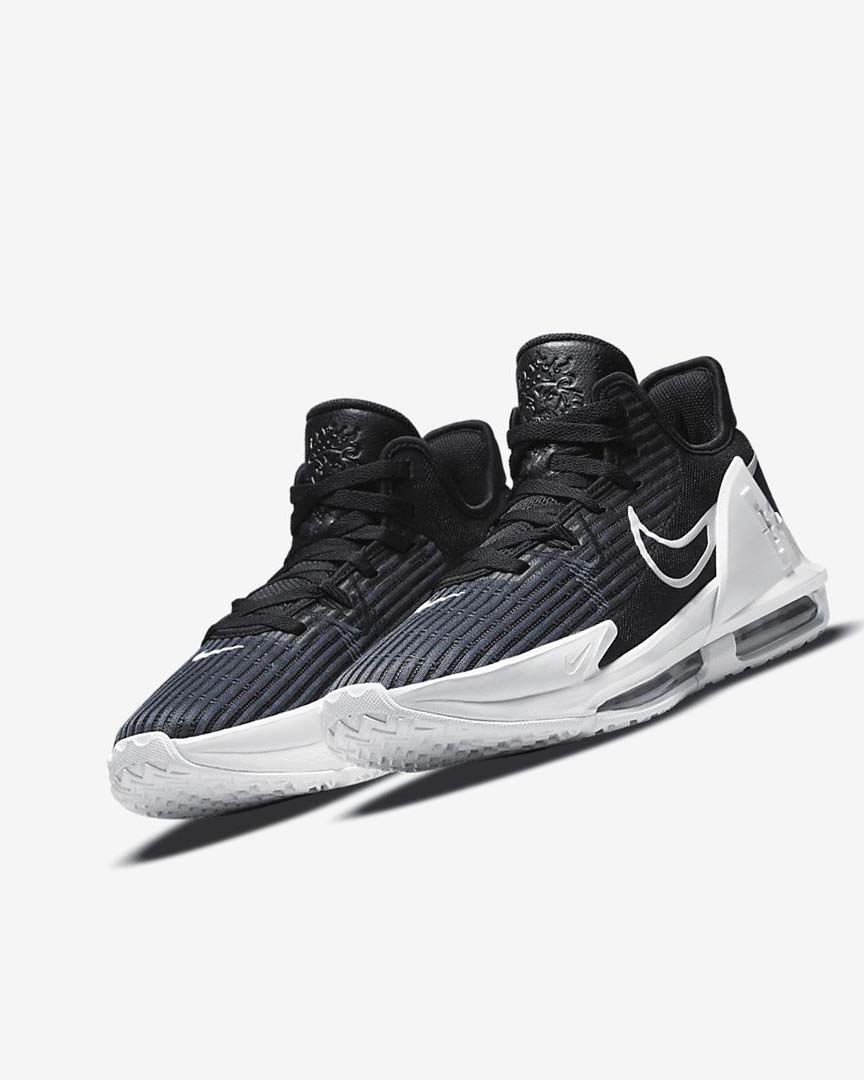 Black / Dark Obsidian / White Nike LeBron Witness 6 Women's Basketball Shoes | CA_5138