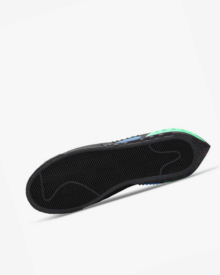 Black / Green / Black Nike Blazer Low '77 x Off-White™ Men's Sneakers | CA_4806