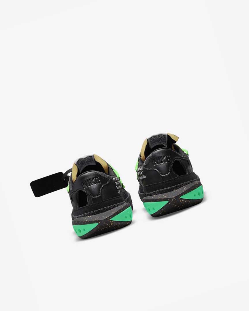 Black / Green / Black Nike Blazer Low '77 x Off-White™ Men's Sneakers | CA_4806