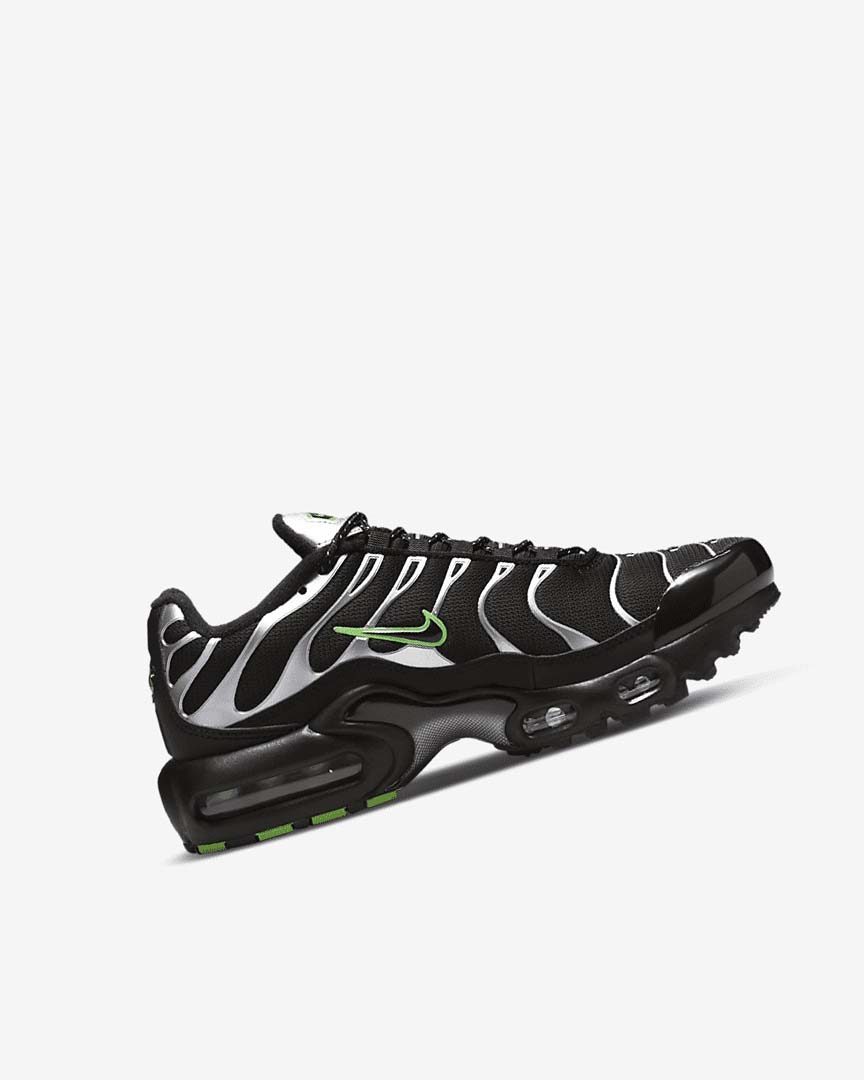 Black / Green / Metal Silver / Black Nike Air Max Plus Girls' Sneakers | CA_1102