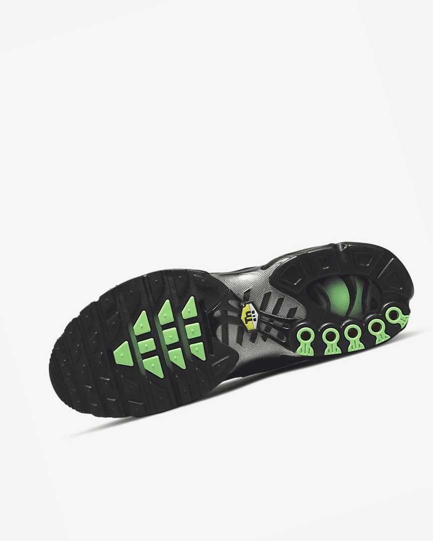 Black / Green / Metal Silver / Black Nike Air Max Plus Men's Sneakers | CA_5397