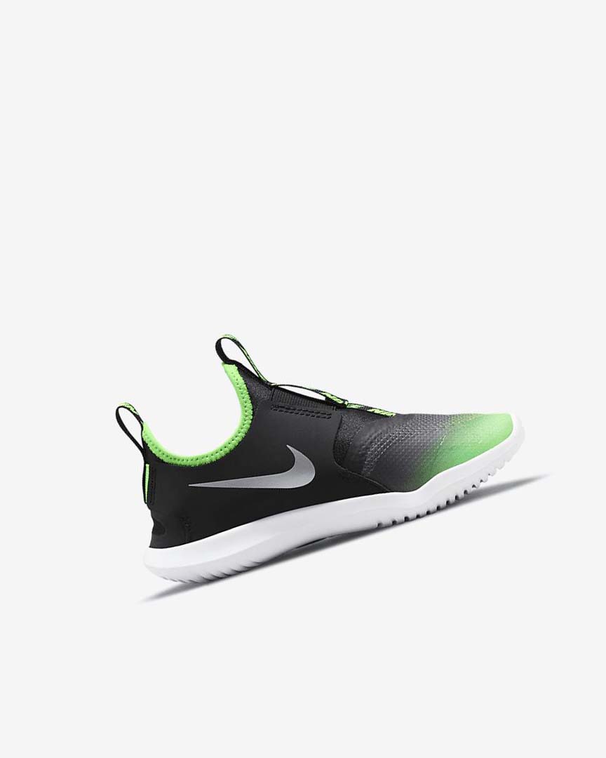 Black / Green Nike Flex Runner Boys' Shoes | CA_5285